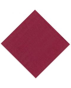Tissue-Servietten GOURMET, 33x33 1/4 Falz, 3-lagig - bordeaux - Zellstoffservietten farbige (dunkelrot)