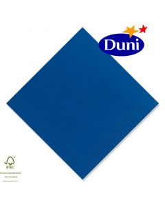 Duni Zelltuch-Servietten 33x33cm - Dunkelblau (Dunicel-Servietten, Tissue, 3-lagig) # 211635