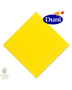 Duni Zelltuch-Servietten 40x40cm - Gelb (Dunicel-Servietten, Tissue, 3-lagig) # 213325