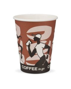 250 Hartpapier Coffee to go Becher Pappbecher Kaffeebecher 0,2l mit Deckel 