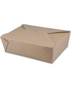 BioPak Foodcase - kompostierbare Snackbox mit Faltdeckel, braun - 2000ml