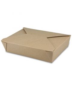 BioPak Foodcase - kompostierbare Snackbox mit Faltdeckel, braun - 1500ml