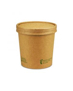 Kompostierbarer Soup To Go-Container "Urban Leaf" mit Dampfdeckel - 16oz/400ml