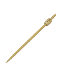Bambusspieße mit Holzperle, Partypicker für Fingerfood, 120mm