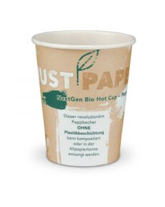 Kompostierbarer Kaffeebecher "Just Paper", NextGen Coffee to go Becher - 8oz, 200ml
