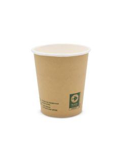Kompostierbarer Kaffeebecher "Just Leaf braun", Coffee to go Becher - 8oz, 200ml