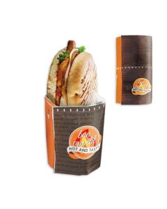 Thermo Snack Bag mit Selbstklebeverschluss, 2-lagig - Large, braun/orange