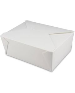 Bio-Foodcase - kompostierbare Snackbox mit Faltdeckel, weiß - 1300ml