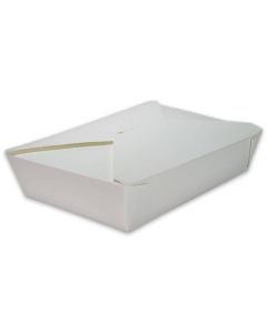 Bio-Foodcase - kompostierbare Snackbox mit Faltdeckel, weiß - 1500ml