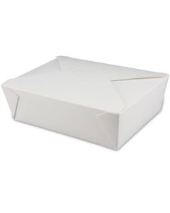 Bio-Foodcase - kompostierbare Snackbox mit Faltdeckel, weiß - 2000ml