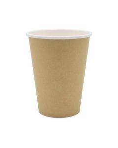 Kaffeebecher "Havanna" aus Kraftpapier, Coffee to go Becher braun-weiß - 12oz, 300ml