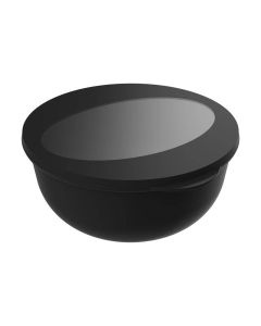 Mehrweg Foodbowl "ToGo" + Deckel, rund aus PP, schwarz - Ø17,2x8,2cm, 1000ml