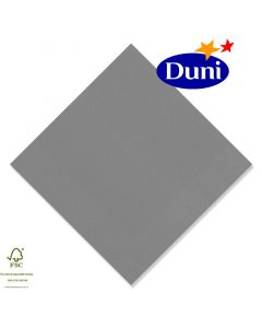 Duni Zelltuch-Servietten 24x24cm - Granite grey / grau # 168402 (Cocktailservietten Dunicel-Servietten, Tissue, 3-lagig) - Sonderposten