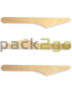 Holzmesser, Premium - 16,5cm, umweltfreundliches Menümesser, Holzbesteck für modernes To Go / Take Away