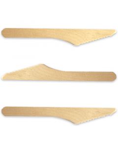 houten mes, premium - 16,5 cm, milieuvriendelijk tafelmes, Houten bestek voor moderne to-go/takeaway