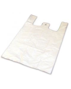 Hemdchen-Tragetaschen - ND-Polyethylen (HDPE), weiß 30+18x54cm