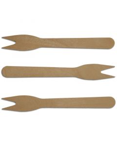 houten vork (snackvorkje), patatvorkje hout, gyros- en saladevorkje, biologisch afbreekbaar