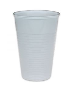 Plastic bekers, wit, PP-kunststofdrinkbekers (bekers voor koude dranken) - 0,3 l