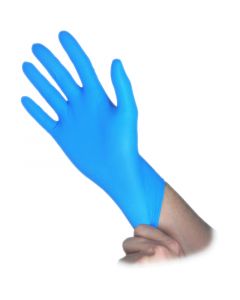 Nitril handschoenen poedervrij blauw - onderzoekshandschoenen SOFTSTRETCH - Medium (8-7)