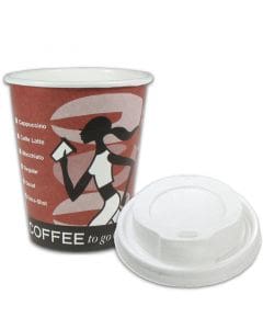 VOORDEELSET - Coffee-to-go koffiebekers "Coffee Grabbers" - 12oz, 300 ml, kartonnen bekers met een witte deksel
