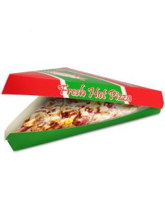 Pizzakarton mit Deckel für dreieckige Pizzastücke (US Pizza Slice Box)