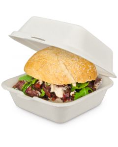 Kraft bedruckt Go Green 300 Stück Bio Hamburgerbox Foodbox Burgerbox medium 