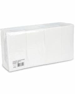 Tissue-Servietten GOURMET, 33x33 1/8 Falz, 2-lagig, Kopffalz - weiß - Zellstoffservietten