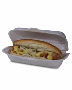 Hot-Dog-Box, geschäumtes Polystyrol - 20x8x6cm