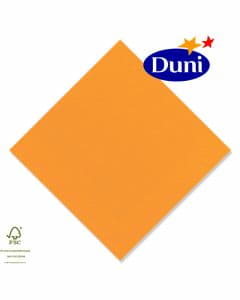 Duni Zelltuch-Servietten 33x33cm - Orange (Dunicel-Servietten, Tissue, 3-lagig) # 167738