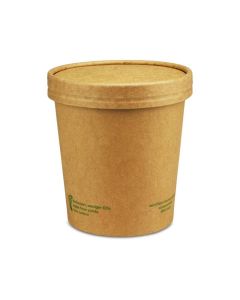 Kompostierbarer Soup To Go-Container "Urban Leaf" mit Dampfdeckel - 12oz/300ml