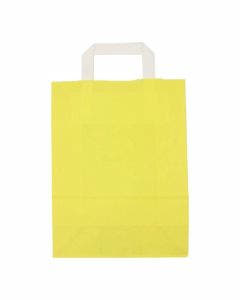 Gelbe Papiertragetaschen 22+10x28cm