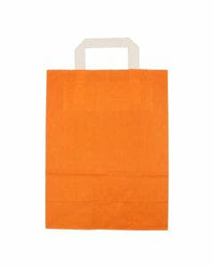 Orange Papiertragetaschen 22+10x28cm