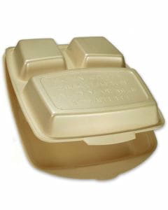 Menüboxen / Dinnerboxen, geschäumt - Premium - 3-geteilt