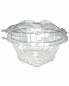Salatschale rund - PET glasklar mit Deckel - 600ml