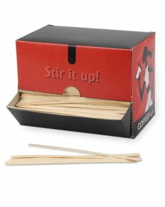 houten roerstaafjes, standaard 140 mm, biologisch afbreekbaar, Koffieroerstaafje voor coffee-to-go