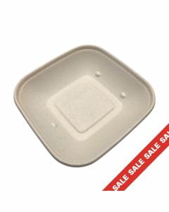 Schale aus Bagasse, quadratisch (kompostierbar), "Be Pulp" - 17x17cm, 500ml