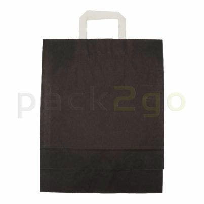 Papiertragetaschen 32+12x40cm schwarz