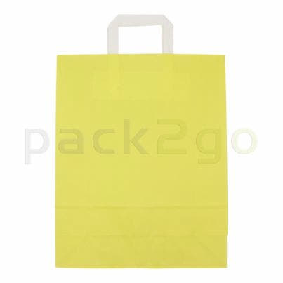 Gelbe Papiertragetaschen 32+12x40cm