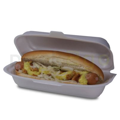Hotdogbox, geschuimd polystyreen - 20x8x6cm