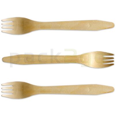 houten vork, premium - 16,5 cm, milieuvriendelijk tafelvork, Houten bestek voor moderne to-go/takeaway