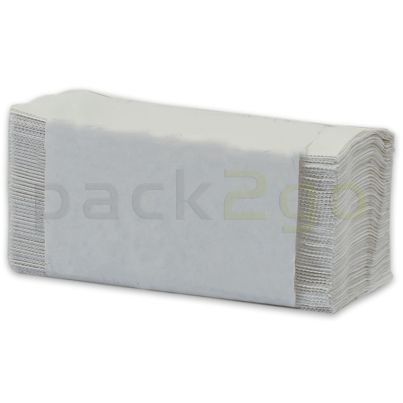 Papieren handdoeken 2-laags zigzag helder wit