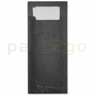 Serviettentaschen für Besteck mit Zellstoffserviette, Bestecktaschen - 