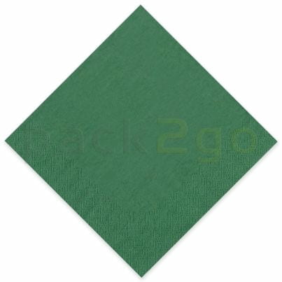 Tissue-Servietten GOURMET, 33x33 1/4 Falz, 3-lagig - dunkelgrün - Zellstoffservietten farbige (jägergrün)