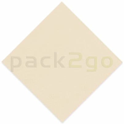 Tissue-Servietten GOURMET, 33x33 1/4 Falz, 3-lagig - champagner - Zellstoffservietten farbige (ivory)