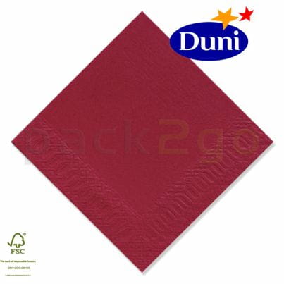 Duni Zelltuch-Servietten 40x40cm - Bordeaux rot (Dunicel-Servietten, Tissue, 3-lagig) # 213127