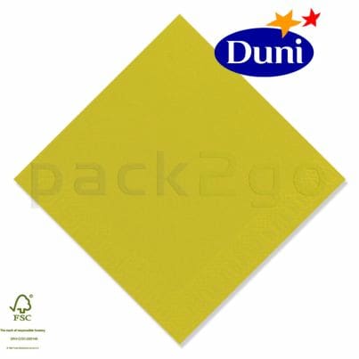 Duni Zelltuch-Servietten 24x24cm - Kiwi grün # 168398 (Cocktailservietten, Dunicel-Servietten, Tissue 3-lagig) - Sonderposten