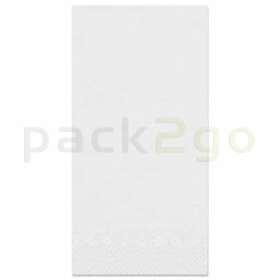 Tissue-Servietten GOURMET, 40x40 1/8 Buchfalz, 2-lagig - weiß - Zellstoffservietten