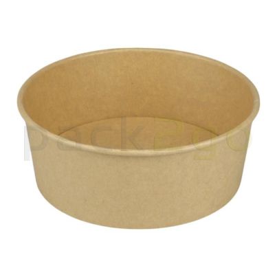 braune Salatschale 1300ml leer von schräg oben
