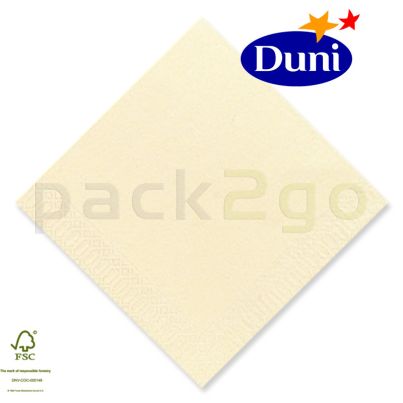 Duni Zelltuch-Servietten 33x33cm - Champagne (Dunicel-Servietten, Tissue, 3-lagig) # 211475