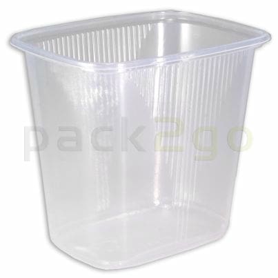 Feinkostbecher, Verpackungsbecher, PP, transparent, eckig - 500ml